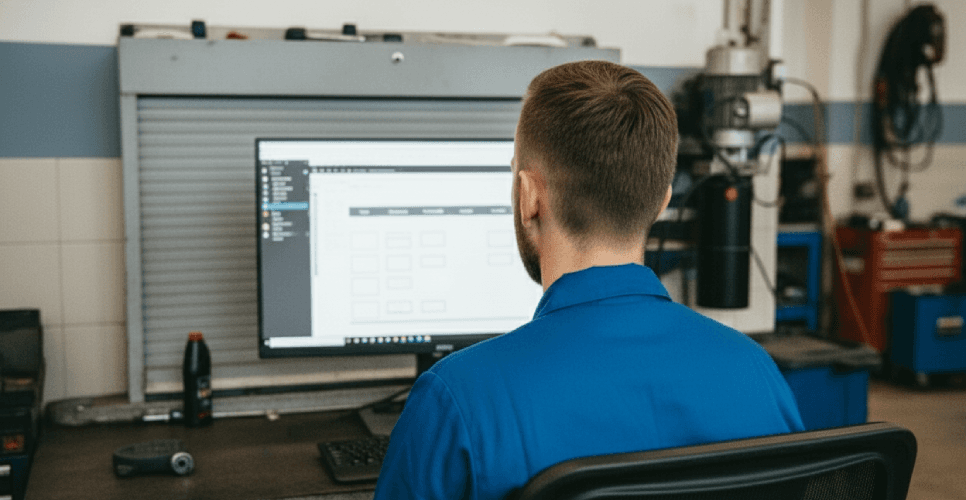Tablero de órdenes de trabajo del taller por estados